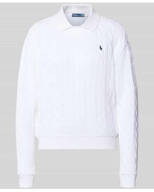 Polo Ralph Lauren Regular Fit Pullover mit Polokragen - Weiß