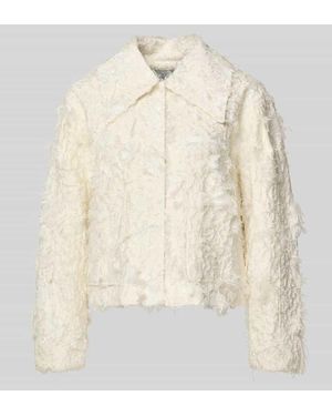 Cph Muse Jacke aus Viskose-Mix mit Fransen Modell 'JANY' - Natur