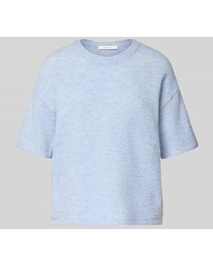 SELECTED Regular Fit Strickpullover aus Woll-Mix mit Alpaka-Anteil Modell 'LULU' - Blau