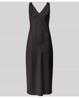 someday. Midikleid mit V-Ausschnitt Modell 'Qova' - Schwarz