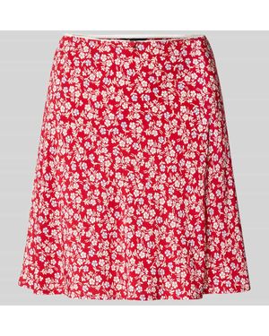 Tommy Hilfiger Ausgestellter Mini-Rock mit Allover-Muster - Rot