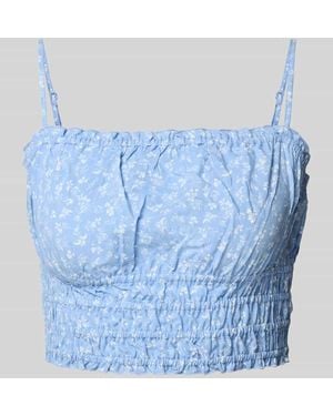 Review Crop Top mit elastischem Bund - Blau