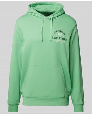 Lyle & Scott Hoodie Mit Statement-Label-Print - Grün