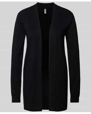 Soya Concept Cardigan mit gerippten Abschlüssen Modell 'DOLLIE' - Schwarz