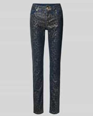M·a·c Slim Fit Jeans Met Knoop- En Ritssluiting - Blauw