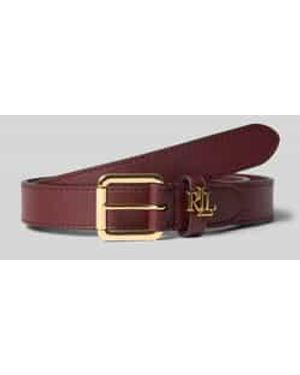 Ralph Lauren Riem Van Runderleer Met Labelapplicatie - Bruin