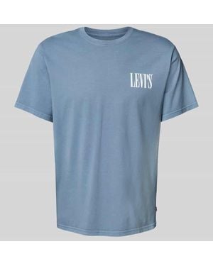 Levi's T-Shirt mit Label-Print - Blau