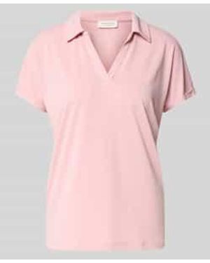 Christian Berg Women Regular Fit Poloshirt Van Modalmix - Roze