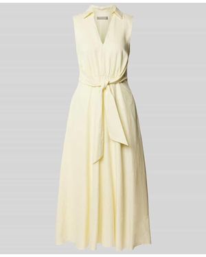 Christian Berg Cocktail Cocktailkleid mit V-Ausschnitt - Natur