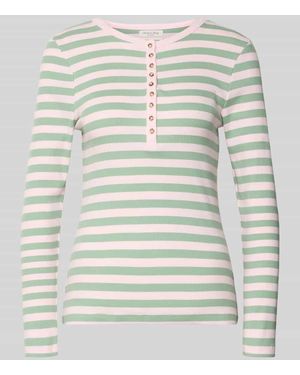 Christian Berg Women Longsleeve mit kurzer Knopfleiste - Grau