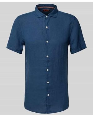 Superdry Freizeithemd mit Knopfleiste - Blau