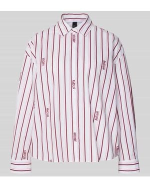 Marc Cain Hemdbluse mit verdeckter Knopfleiste - Rot