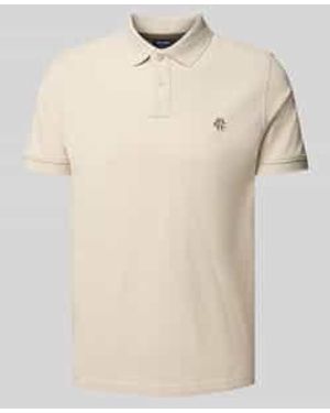 Mcneal Poloshirt Met Labelstitching - Naturel