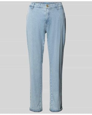 M·a·c Jeans in verkürzter Passform mit Eingrifftaschen - Blau