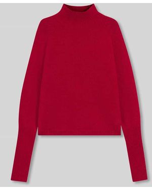 HUGO Relaxed Fit Strickpullover aus Woll-Mix mit Alpaka Modell 'SURPIO' - Rot