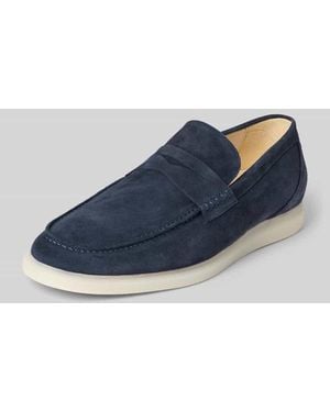 Henry Stevens Loafer aus Leder Modell 'Elia' - Blau