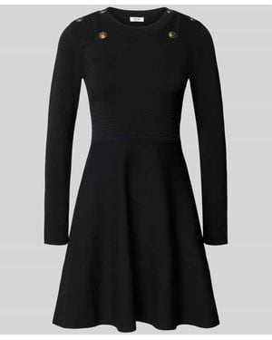 Liu Jo Slim Fit Minikleid aus Viskose-Mix Modell 'Abito Maglia' - Schwarz
