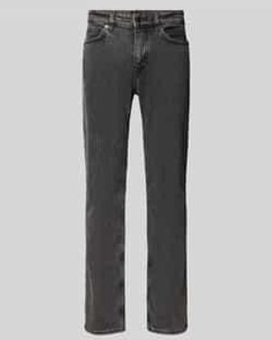 BOSS Straight Fit Jeans Van Katoenmix, Model 'Delaware Bo' - Grijs