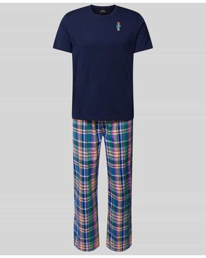 Polo Ralph Lauren Pyjama Mit Motiv-Stitching - Blau