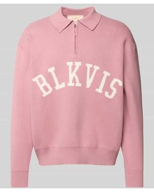 BLKVIS Strickpullover mit Polokragen - Pink