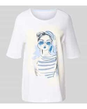 Ouí T-Shirt Met Motiefprint - Wit