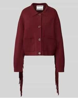 Essentiel Antwerp Boxy Fit Cardigan Van Viscosemix, Model 'Istern' - Rood