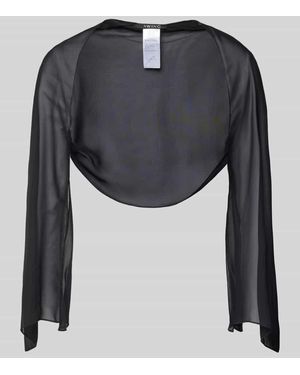 Swing Bolero Mit Offener Vorderseite - Schwarz
