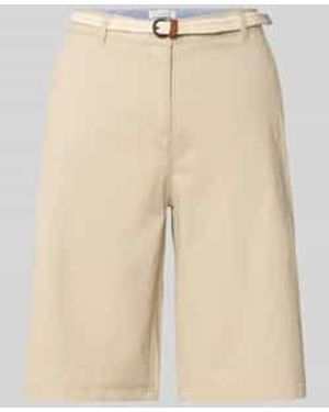 Christian Berg Women Bermudas Mit Gürtel Und Französischen Eingrifftaschen - Natur