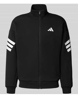 adidas Regular Fit Sweatjacke mit Stehkragen - Schwarz