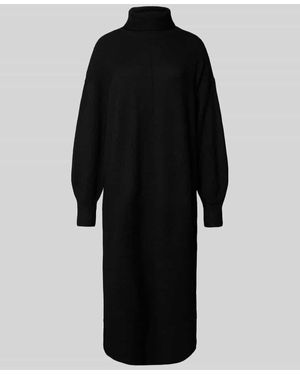 Pieces Oversized Strickkleid mit Wollanteil Modell 'MALOU' - Schwarz