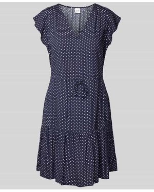 Gap Minikleid aus reiner Viskose mit V-Ausschnitt - Blau