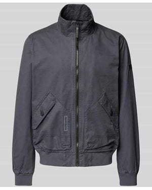 S.oliver Regular Fit Blouson mit Kontrast-Details - Grau