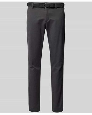Tom Tailor Slim Leg Chino Mit Gürtel - Grau