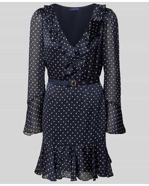 Guess Minikleid mit Rüschenbesatz - Blau
