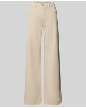 Pieces Wide & Loose Fit Jeans aus Baumwoll-Mix Modell 'SILKE' - Natur