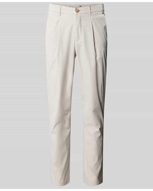 COLOURS & SONS Tapered Fit Chino Mit Bundfalten - Weiß