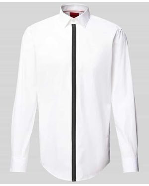 HUGO Slim Fit Business-Hemd mit Kentkragen Modell 'Keidi' - Weiß