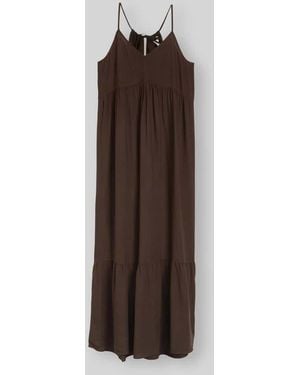 Tom Tailor Freizeitkleid aus reiner Viskose mit Spaghettiträgern - Braun