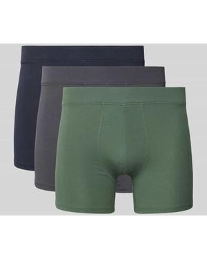 Christian Berg Men Trunks mit elastischem Bund im 3er-Pack - Grün