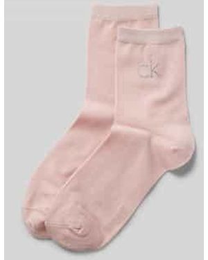 Calvin Klein Sokken Met Labelprint - Roze