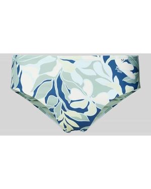Marc O' Polo Bikini-Hose mit floralem Muster - Blau