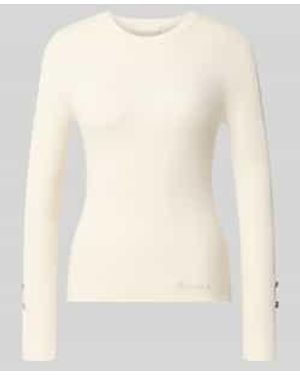 Guess Slim Fit Shirt Met Lange Mouwen Van Viscosemix Model 'Ellie' - Naturel