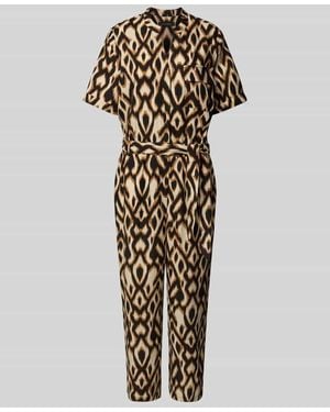 Comma, Jumpsuit mit Bindegürtel - Weiß