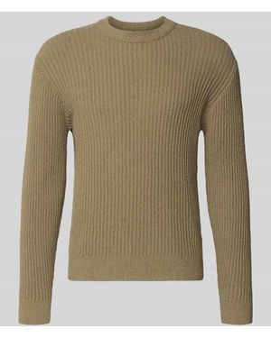 JAKE*S STUDIO MEN Slim Fit Pullover in Strick-Optik - Grün