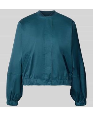 Comma, Blouson mit Stehkragen und Eingrifftaschen - Blau
