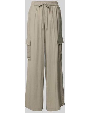 Jake*s Wide Leg Cargohose mit elastischem Bund - Natur