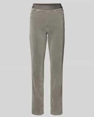 Marc Cain Stoffen Broek Met Elastische Band Met Logo - Grijs