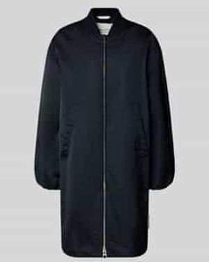 Marc O' Polo Regular Fit Blouson-Lange Jas Met College-Kraag - Blauw