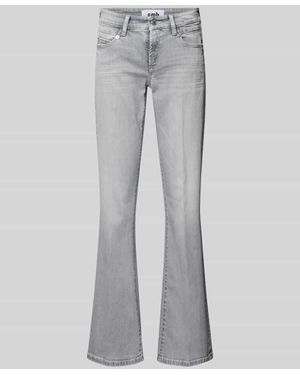 Cambio Flared Fit Jeans aus Baumwoll-Mix - Grau