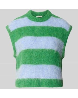 American Vintage Regular Fit Pullunder aus Alpaka-Mix Modell 'NIBY' - Grün
